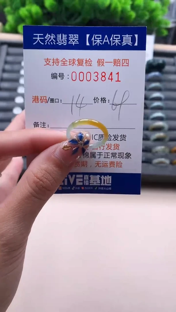 未镶嵌戒指翡翠3841