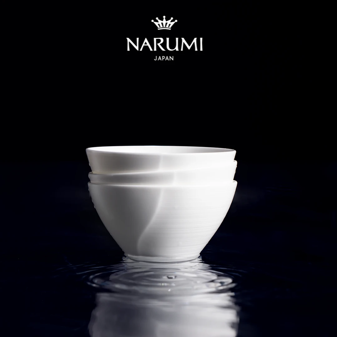 日本NARUMI 鸣海Esprit系列中餐11cm饭碗3只/纯白骨瓷50180-2699G