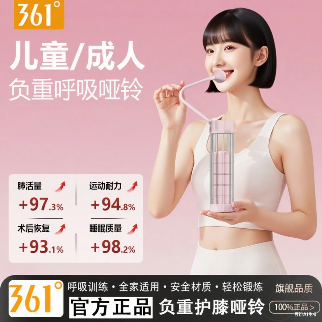 361°【品牌】呼吸哑铃腹式呼吸肺活量腹肌马甲线盆底肌脸部核心训练