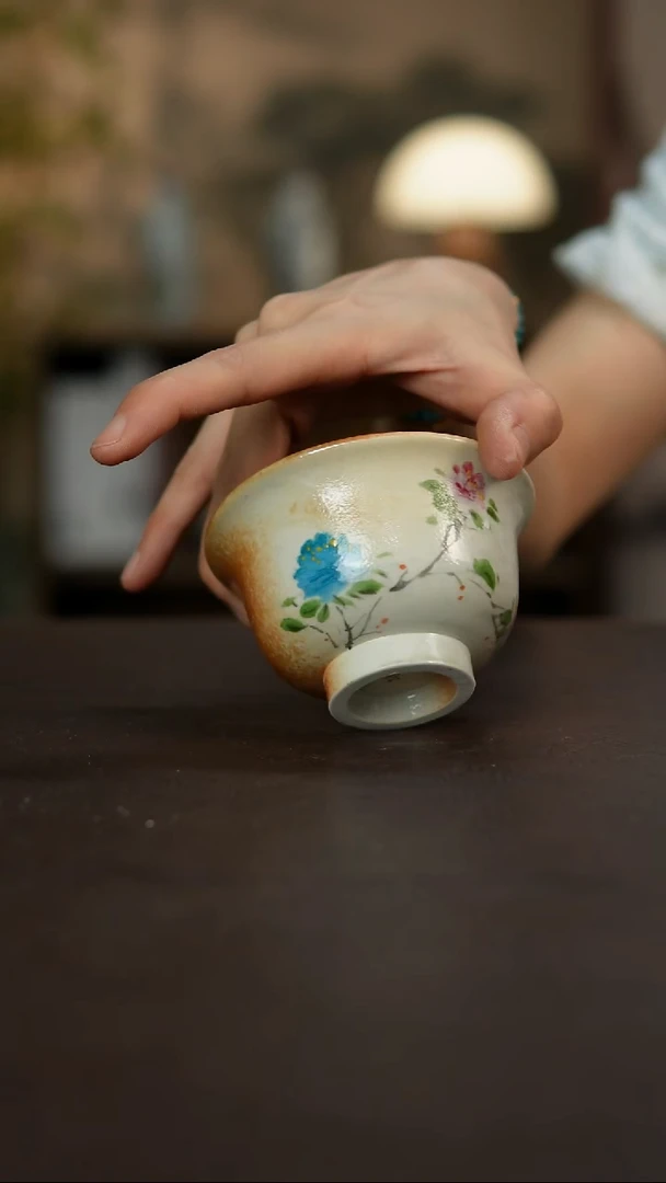 杯景德镇陶瓷杯碗柴烧多人