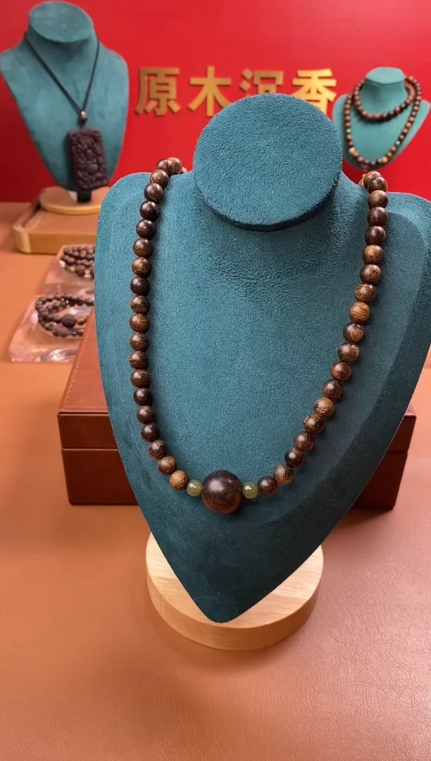 【闪购商品】沉香手串Y沉水越南芽庄白棋楠玉化瘤疤08三圈