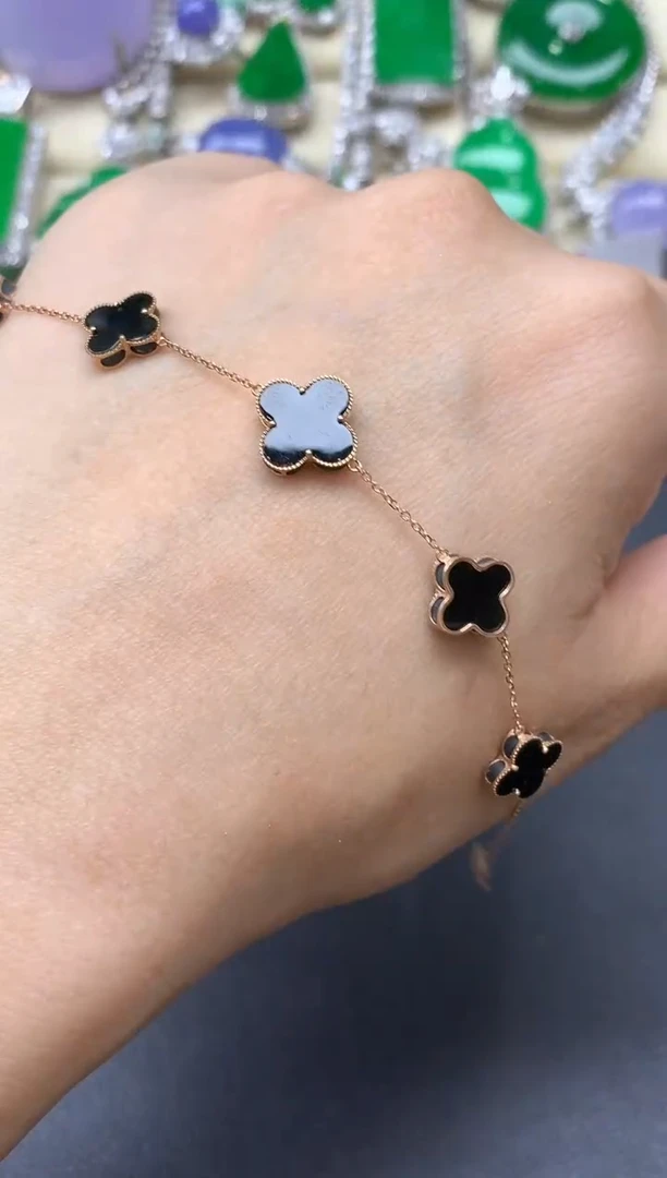 18K金镶嵌手链翡翠241-中国好珍宝