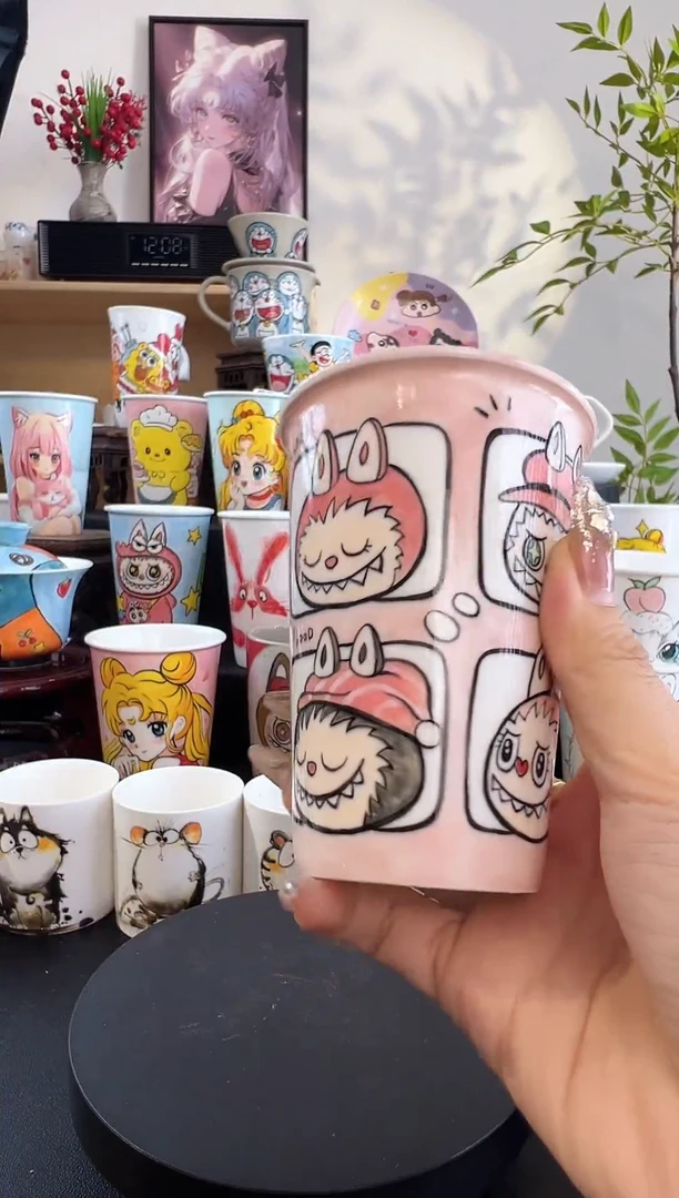 【闪购商品】摆件手工手绘陶瓷小杯杯