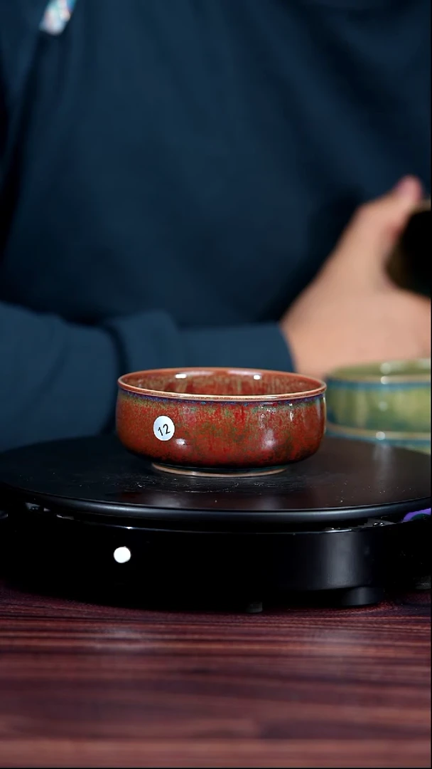 12#李盼龙一级品原矿钧瓷水缸普洱盏