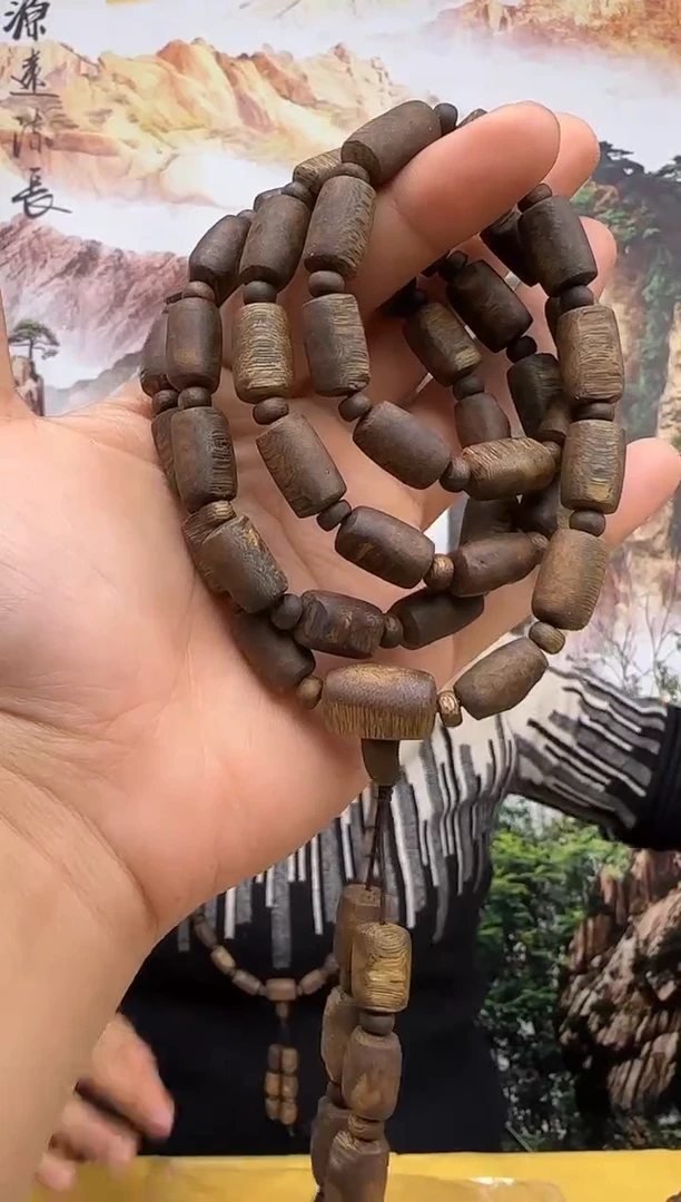沉香手串奇楠白奇沉水浮留疤板头料多圈卡10-38克多样性发一条