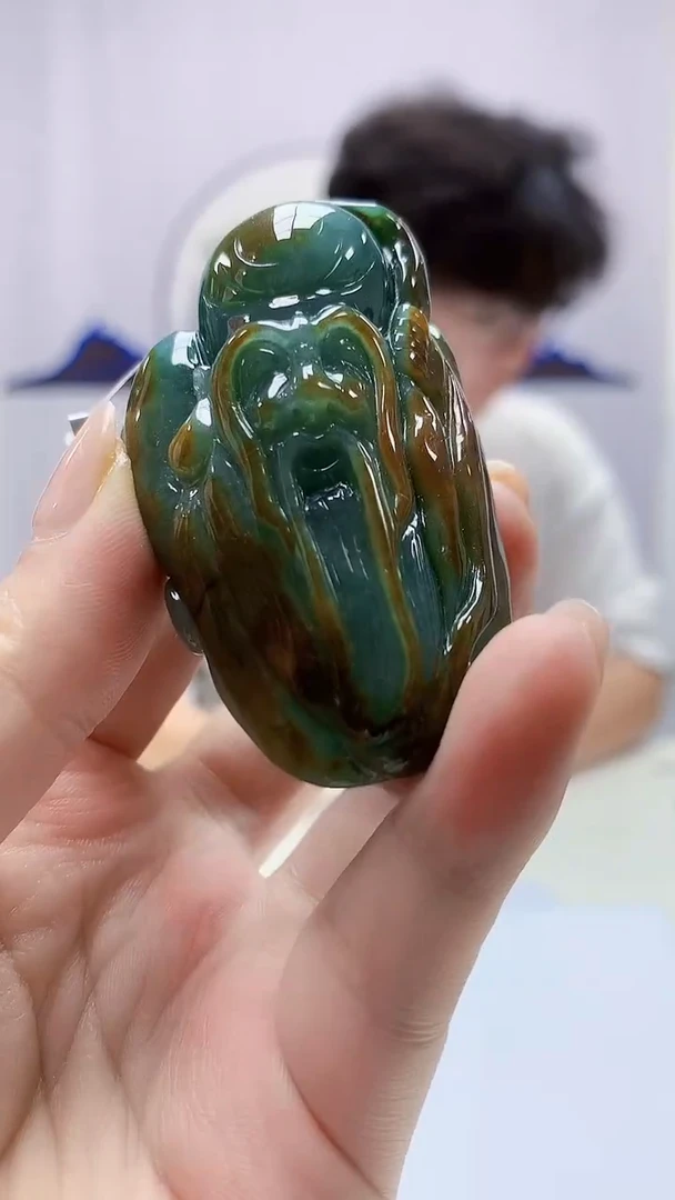 定制翡翠未镶嵌4688ms-毛货79寿星