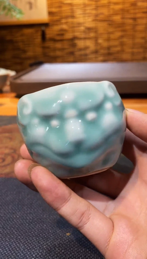 山隐青瓷气烧杯子 　狮子杯40CC