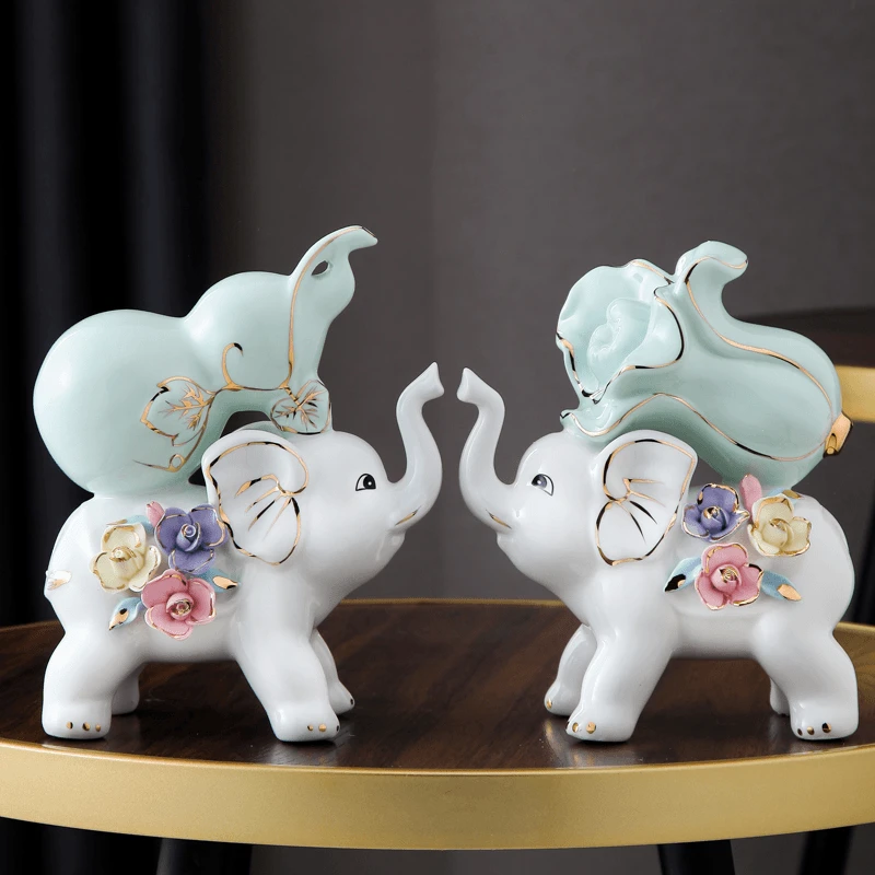 葫芦白菜象招财风水摆件家居客厅电视柜酒柜办公室摆设创意工艺品