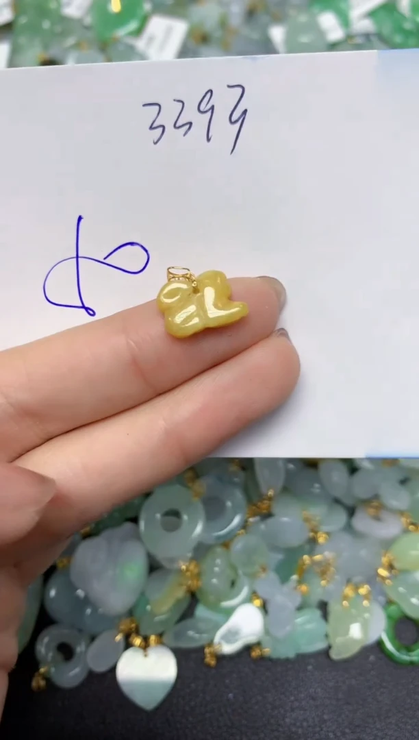 【闪购商品】翡翠颈饰18K金镶嵌 天然翡翠A货