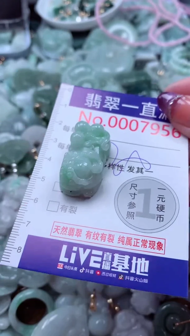 翡翠未镶嵌吊坠(不含链)7956