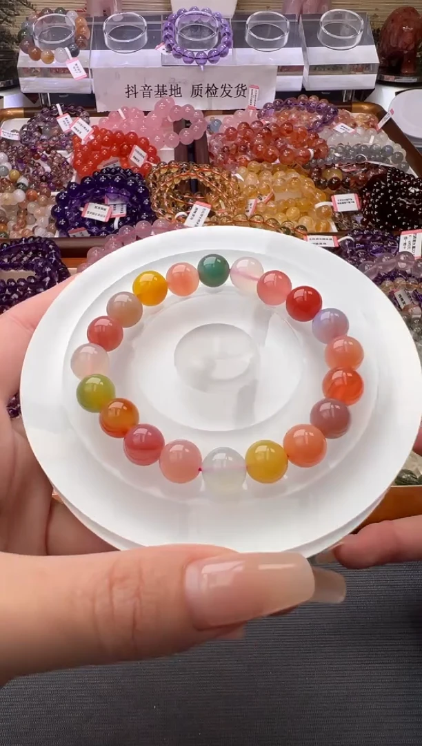 未镶嵌手链玛瑙/玉髓盐源玛瑙9m+