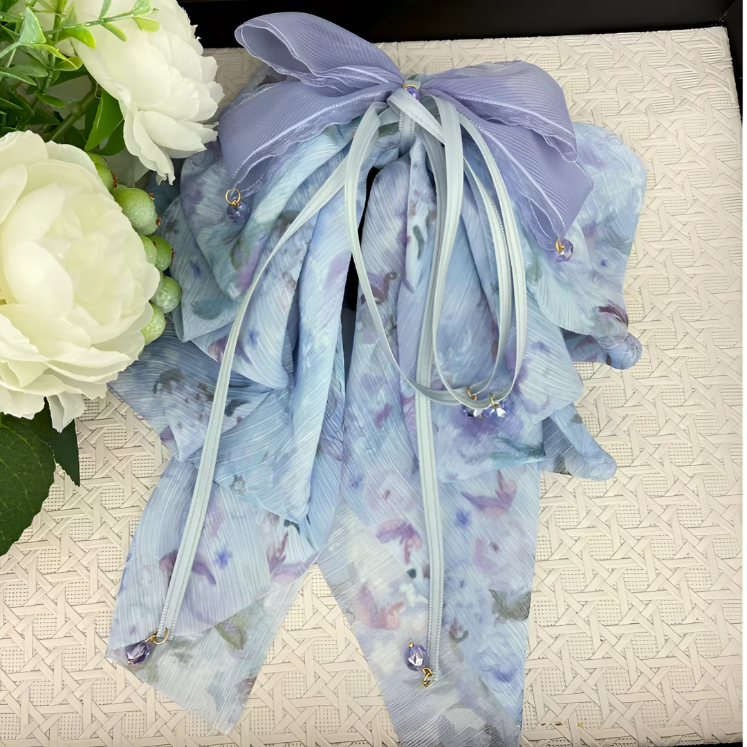 S-009 新款2025马尾抓 高级紫蓝超仙气质百搭发饰 S-009