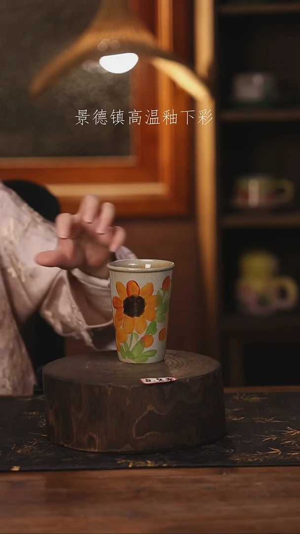 陶瓷景德镇高温釉下手绘陶瓷@L343@