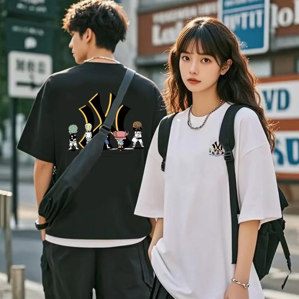 【品牌正品】夏季时尚百搭圆领T恤上衣男女同款情侣休闲短袖-246