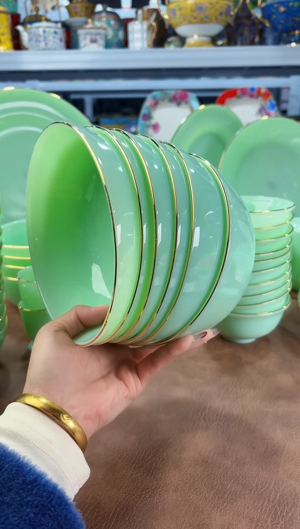 玉瓷6.5英寸面碗6个