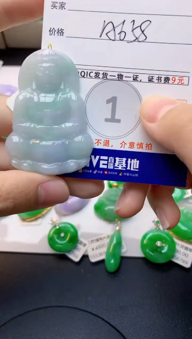 颈饰未镶嵌翡翠天然缅甸A货翡翠百元以上9元证书费自理