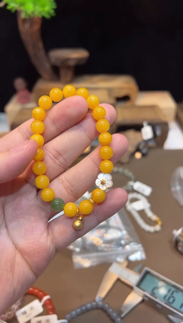 未镶嵌琥珀手链手饰@@0201