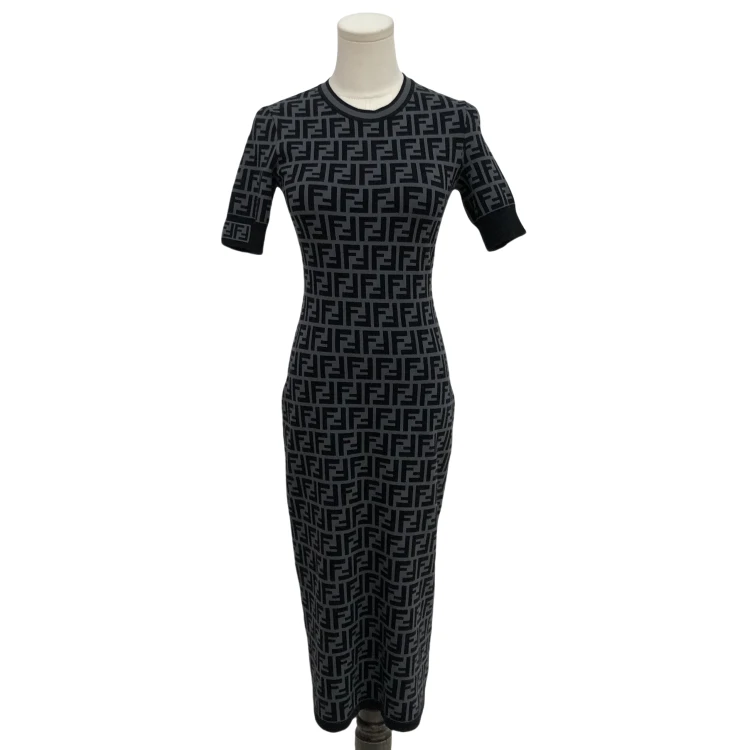 芬迪/连衣裙/95新/粘胶纤维/[251029MY0029F2]