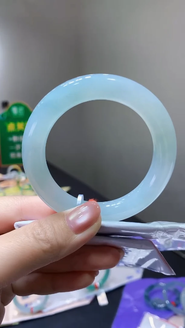 未镶嵌手镯翡翠54天然A货缅甸翡翠54.8