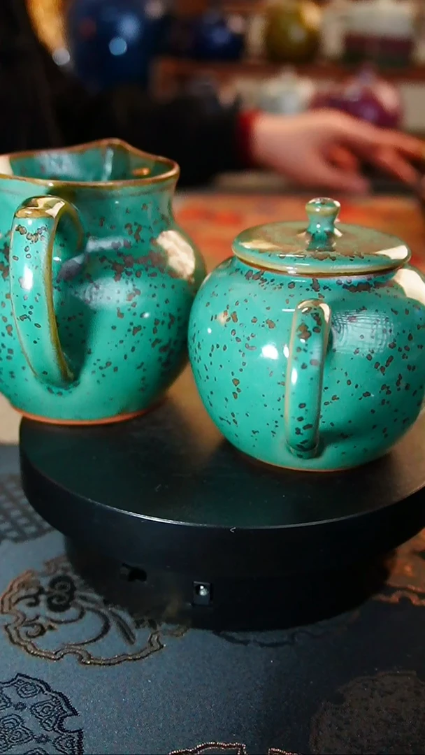 【闪购商品】瓷片509 松石绿平安壶* +1