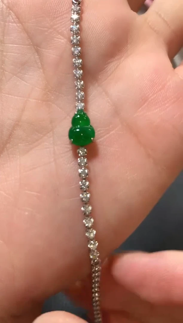 18K金镶嵌手链翡翠z219多样性一件发货