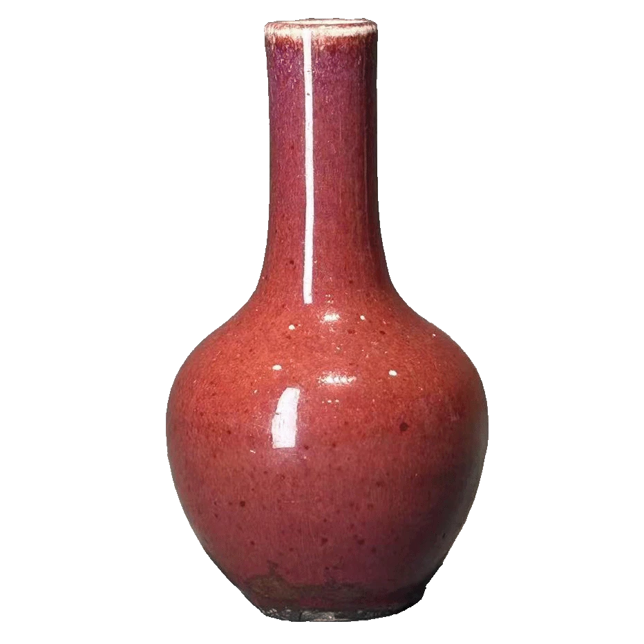 20281016x红釉天球瓶