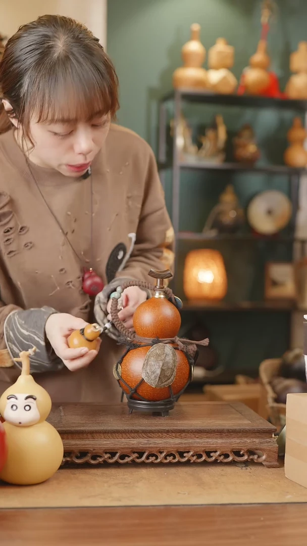 【闪购商品】99号精品天然大漆工艺防渗内胆酒葫芦~