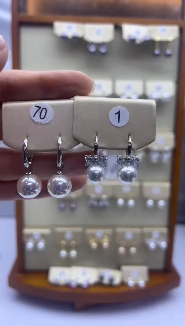 未镶嵌耳饰淡水珍珠70+1