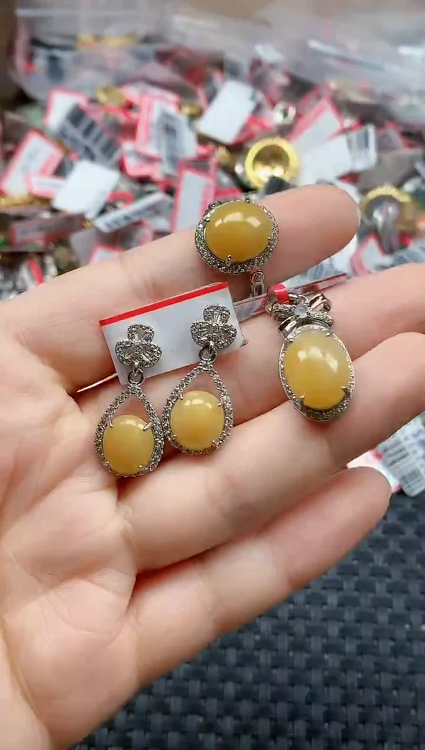 银S925镶嵌戒指翡翠天然A货缅甸翡翠