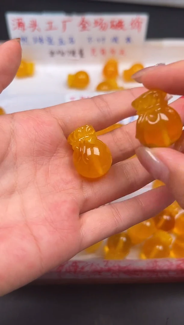 未镶嵌蜜蜡裸石蜜蜡钱袋P49 1个
