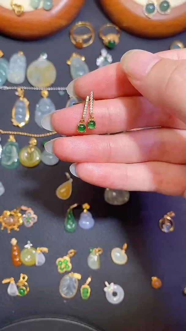 翡翠银S925镶嵌颈饰天然A货翡翠