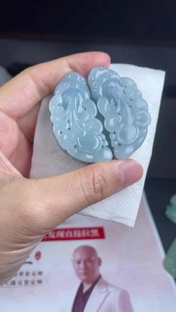 定制翡翠未镶嵌06-10HDJT0169904一对
