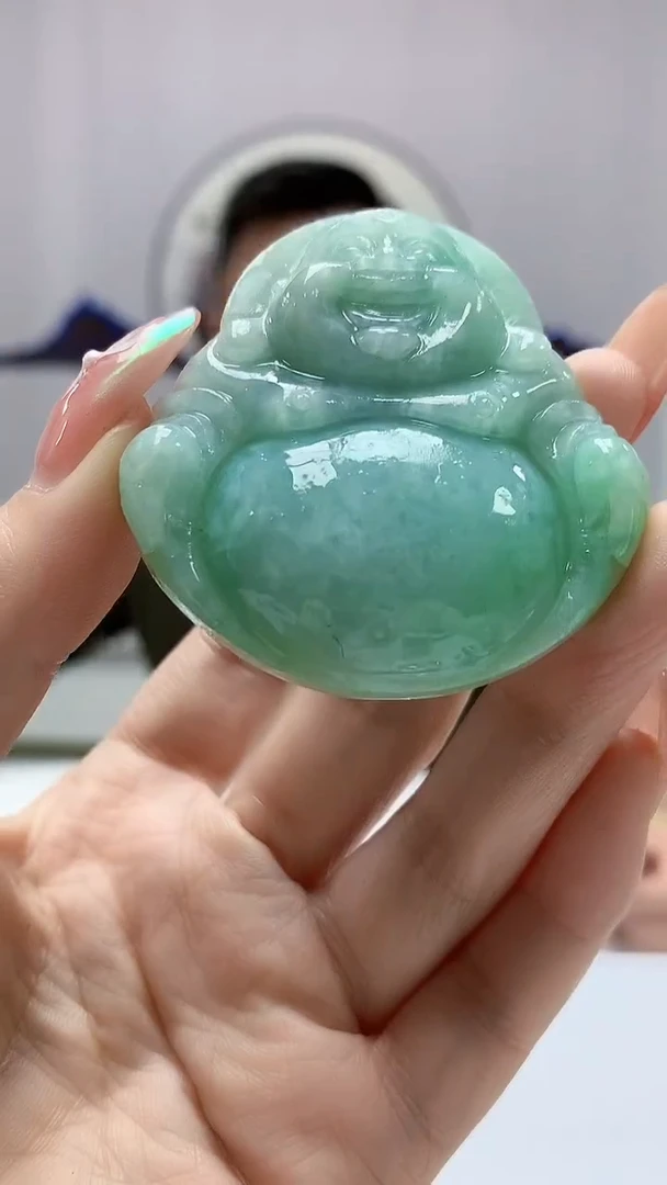 【闪购商品】定制翡翠未镶嵌5152DD-毛货挂件佛公45