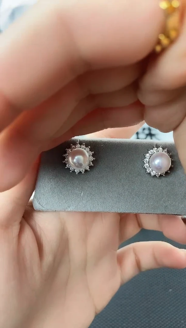 未镶嵌耳饰淡水珍珠ed1073