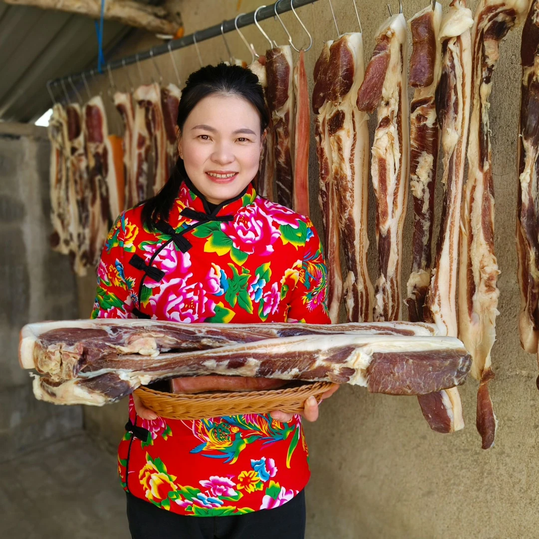 晒干咸五花肉，新鲜五花肉制作!自家手工制作！