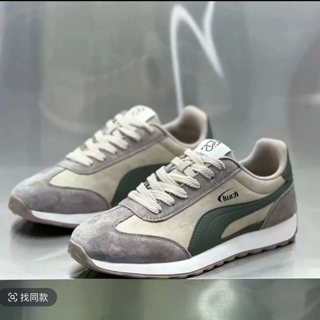 【爆款推举】2025春季运动休闲男鞋复古阿甘鞋时尚百搭软底潮鞋