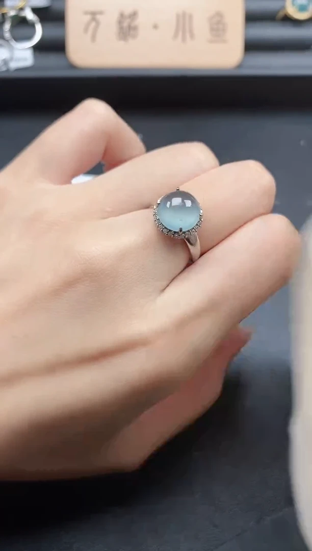 翡翠戒指银S925镶嵌515111