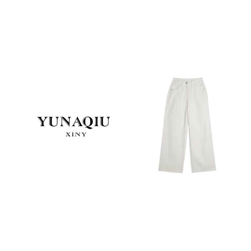 【77推荐】-纯色女阔腿直筒牛仔裤-9990