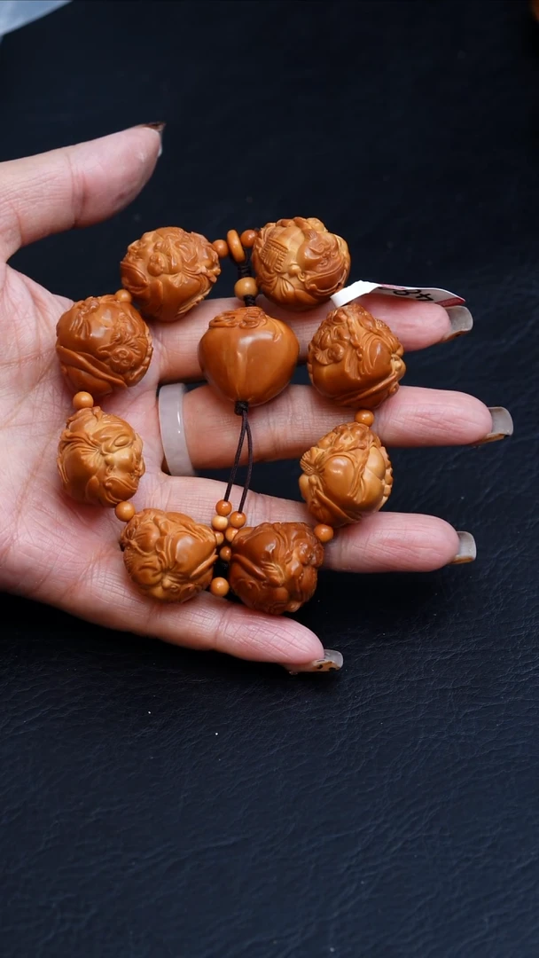 橄榄核吊坠23童子财神