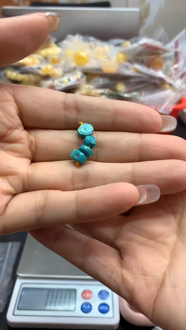 未镶嵌琥珀珠宝奇石豆***~1522（2发1