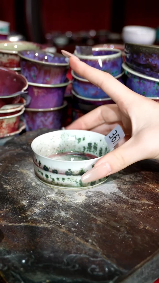 摆件精品窑变钧瓷茶器