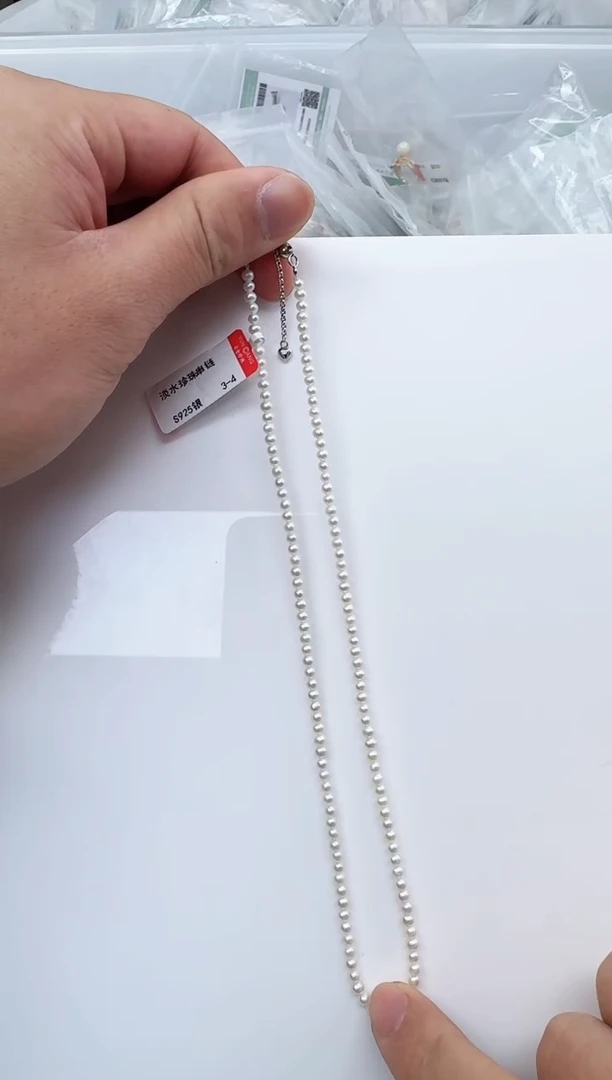 【闪购商品】淡水珍珠AQ银S925镶嵌baby链@@BC002