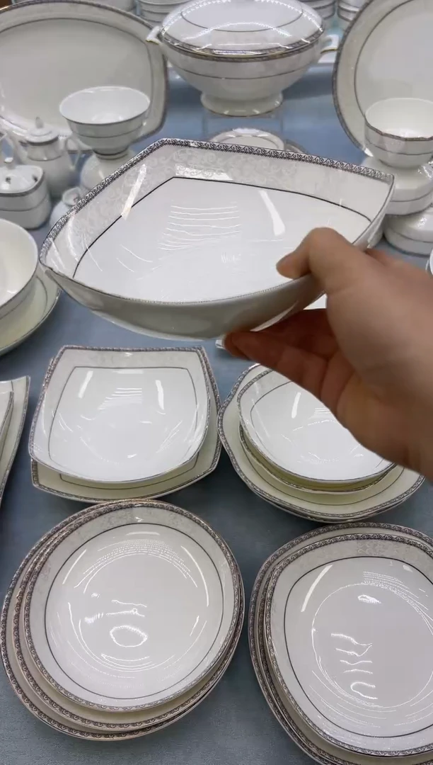 骨瓷玲珑8三角2个