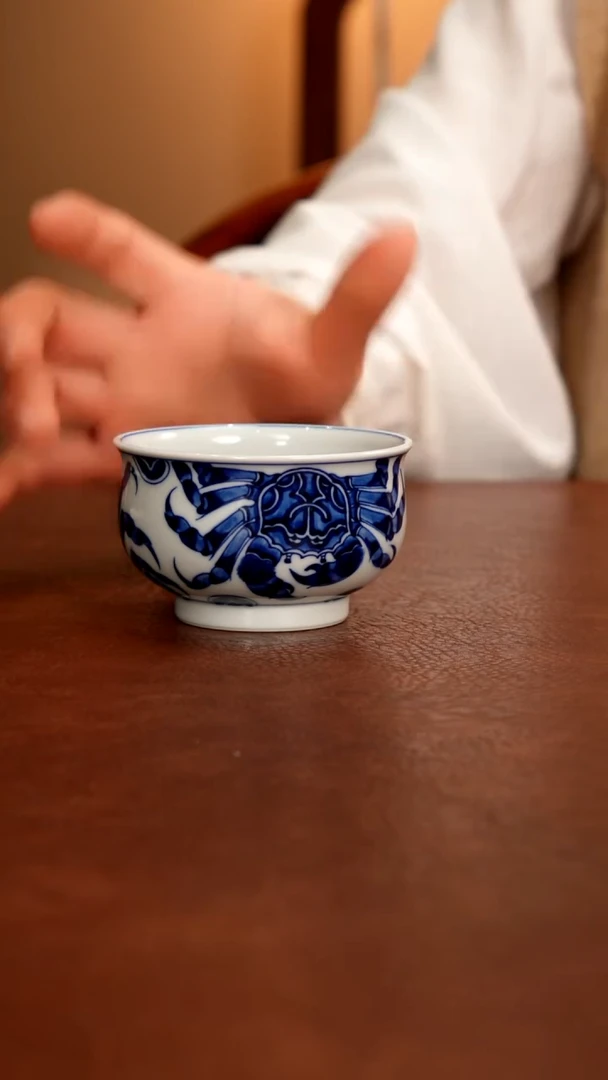 摆件陶景德镇瓷器，青花瓷手绘茶具~1