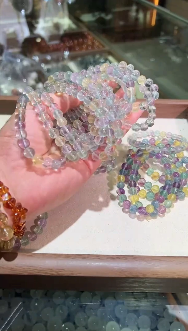 手链未镶嵌萤石8mm+彩萤石（多样性发一）