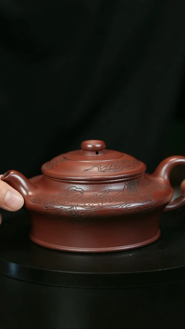 茶壶紫砂冰****歌H1815史庆堂龙血砂虚扁