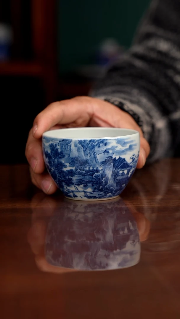 景琳藏青花北冥图