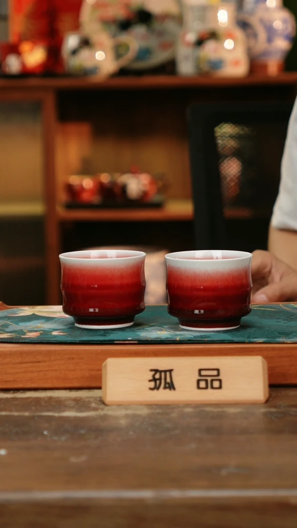 杯景德镇纯手工釉下彩精品茶具水杯
