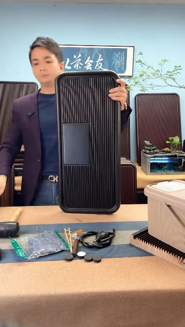 徐****）70*32*4凌龙黑色款式茶盘
