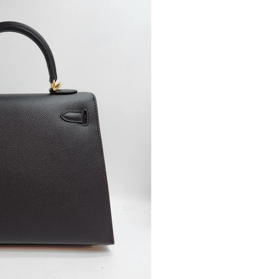 LQ-WITH-QUEEN真皮女包手提0736黑色金扣25cm-高